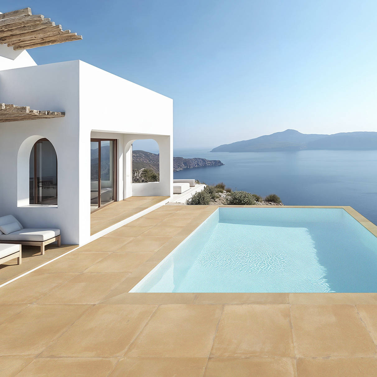 PELDAÑO EXTRUSIONADO BARRO BEIGE · ANTISLIP | Keros